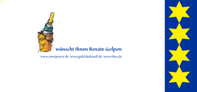Drittes Drittel und dritte Seite: Absender der guten Wünsche