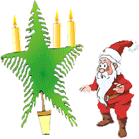 Weihnachtsmann mit Sternweihnachtsbaum noch schöner auf www.limerick-queen.de