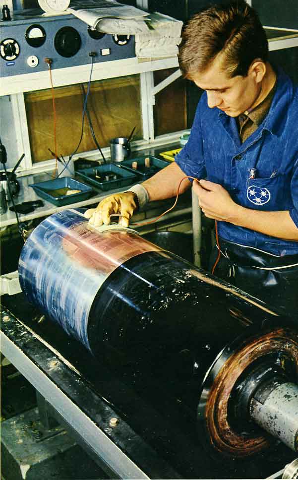 Tiedruck um 1970 in Itzehoe